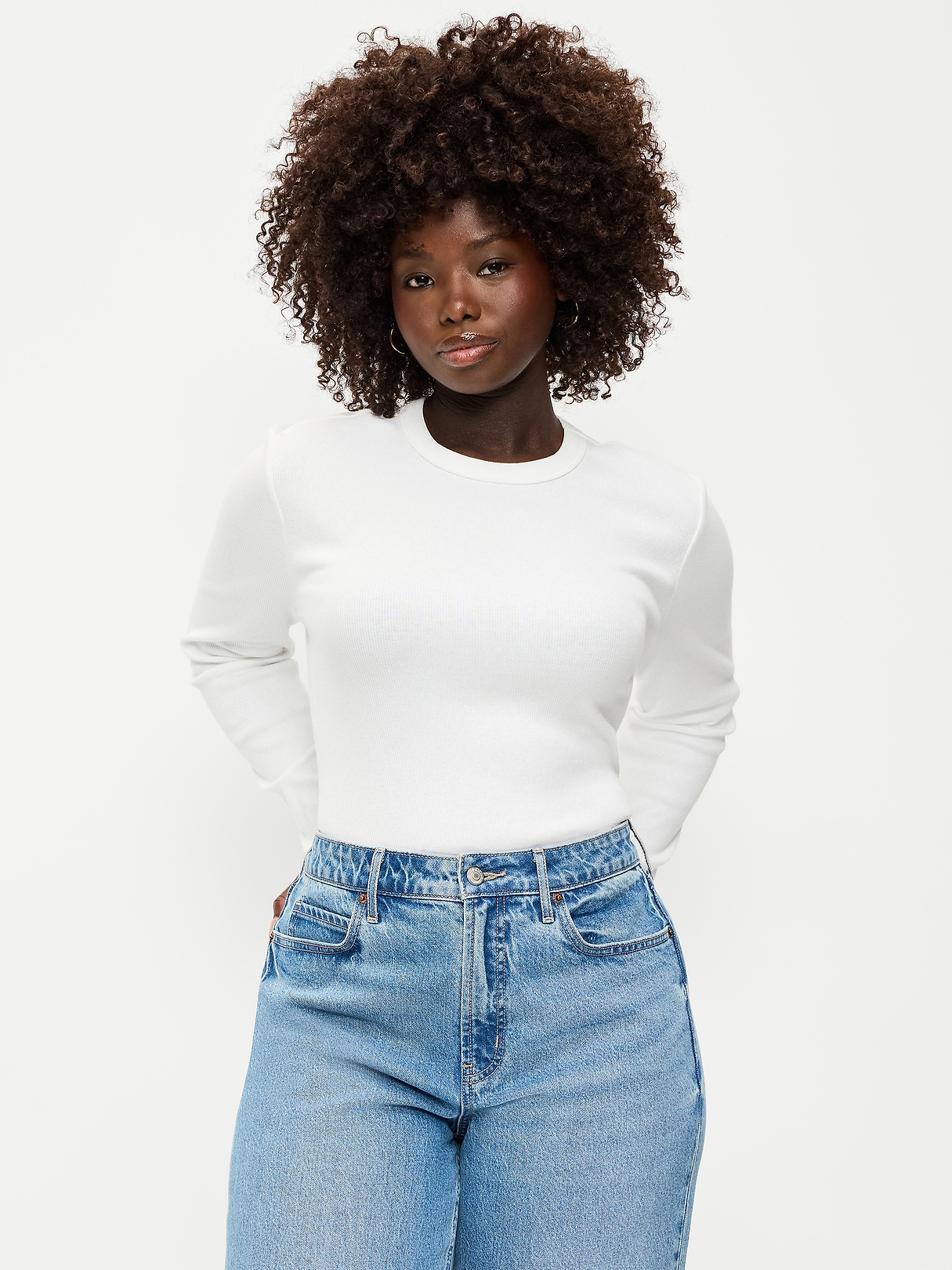 Snug Long-Sleeve Ribbed T-Shirt | Old Navy