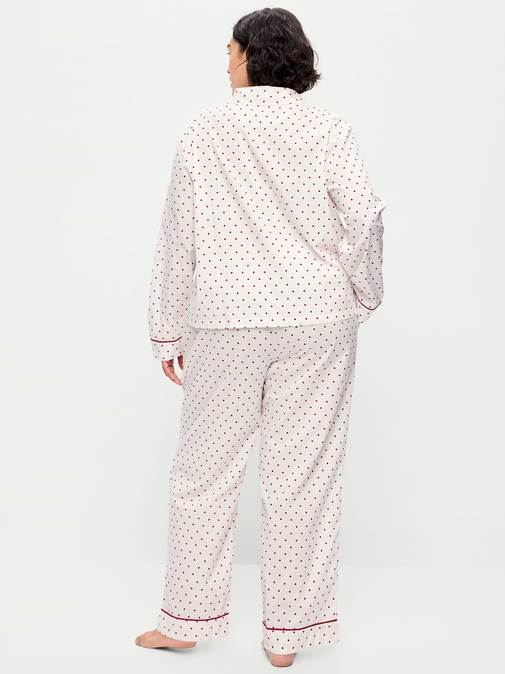 Image 8 of 8, Tie-Front Poplin Pajama Pant Set