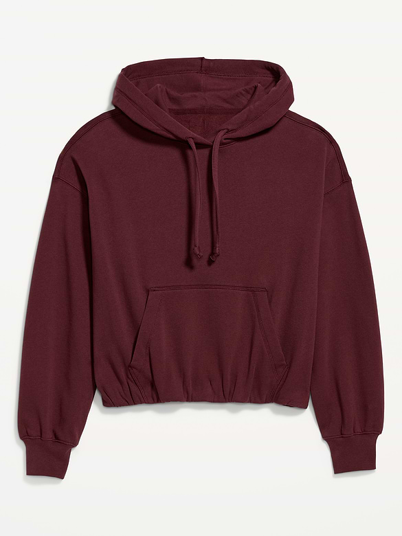 SoComfy Bubble-Hem Hoodie Sweatshirt
