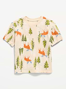 Image 1 of 1, crew neck, short sleeves, drop shoulders, all-over print, Product #910931