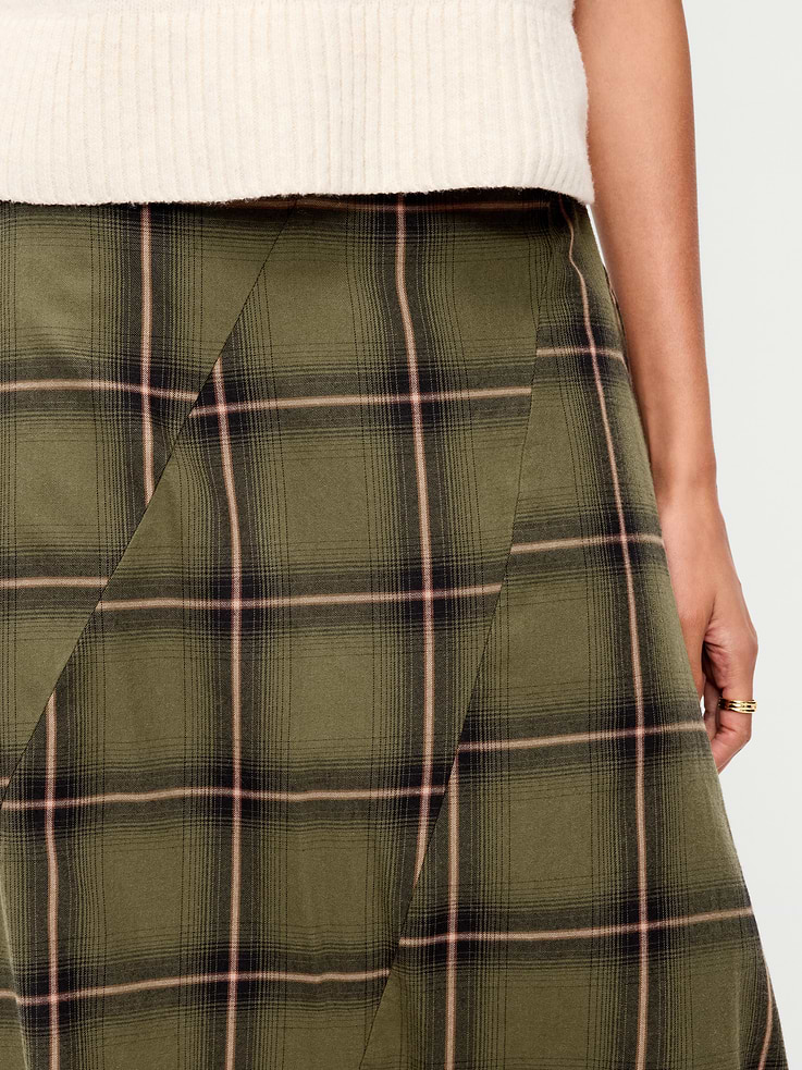 Image 4 of 8, Plaid Midi Skirt