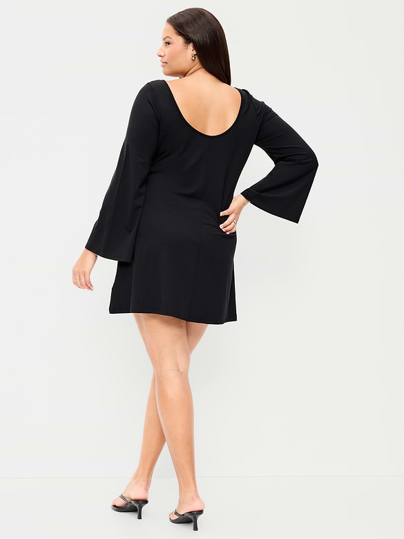 Low-Back Flare Mini Dress