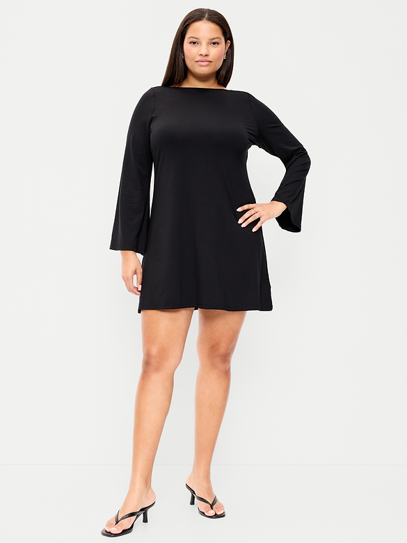 Low-Back Flare Mini Dress