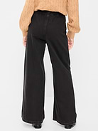 L'image numéro 2 présente Pantalon en denim coupe très généreuse à jambe large à taille extensible pour fille