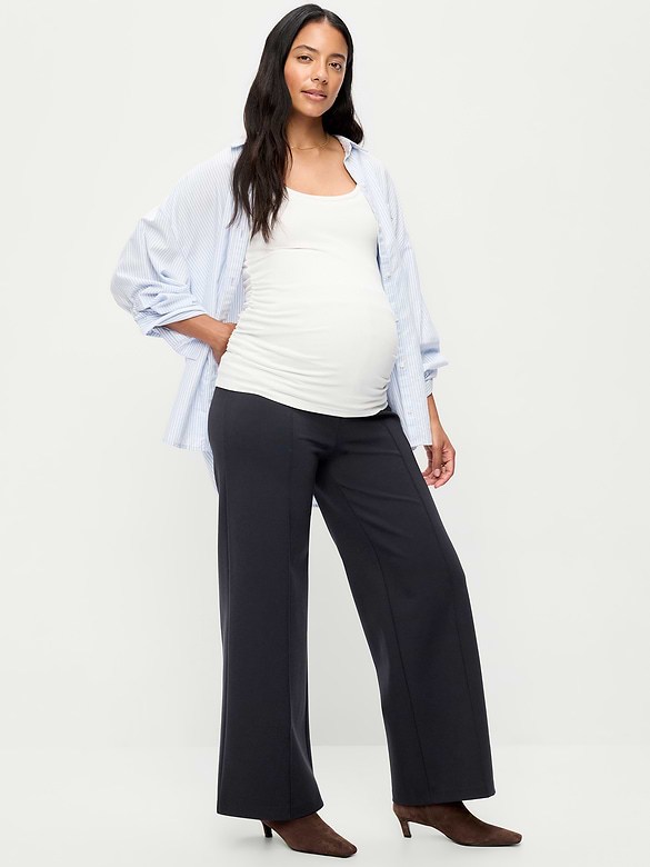 Maternity Over-the-Bump Stevie Wide-Leg Pants