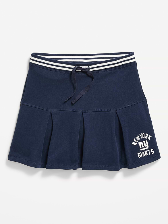 New York Giants French Terry Pleated Skort for Girls