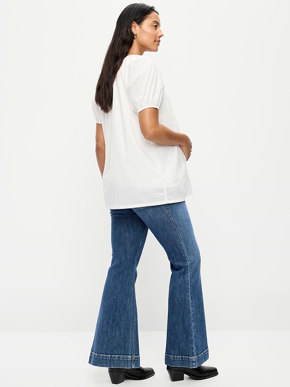 Maternity Full-Panel Flare Leg Jeans
