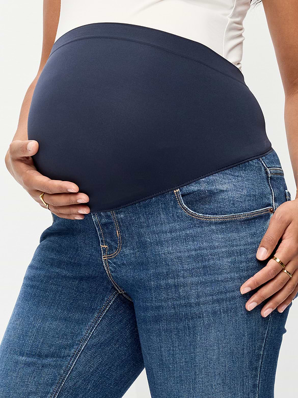 Maternity Full-Panel Flare Leg Jeans