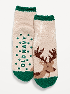 Image 1 of 1, notched toe seams for added comfort, textured gripper dots at soles, Product #916053