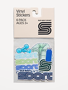Image 1 of 1, includes 6 unique vinyl stickers, ideal for decorating water bottles, laptops, notebooks, and other smooth surfaces, easy peel-and-stick application, For ages 8+, WARNING: CHOKING HAZARD. Small Parts. Not for children under 3 years., Product #915958