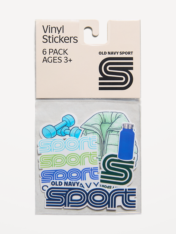 Old Navy Sport Vinyl Stickers 6-Pack