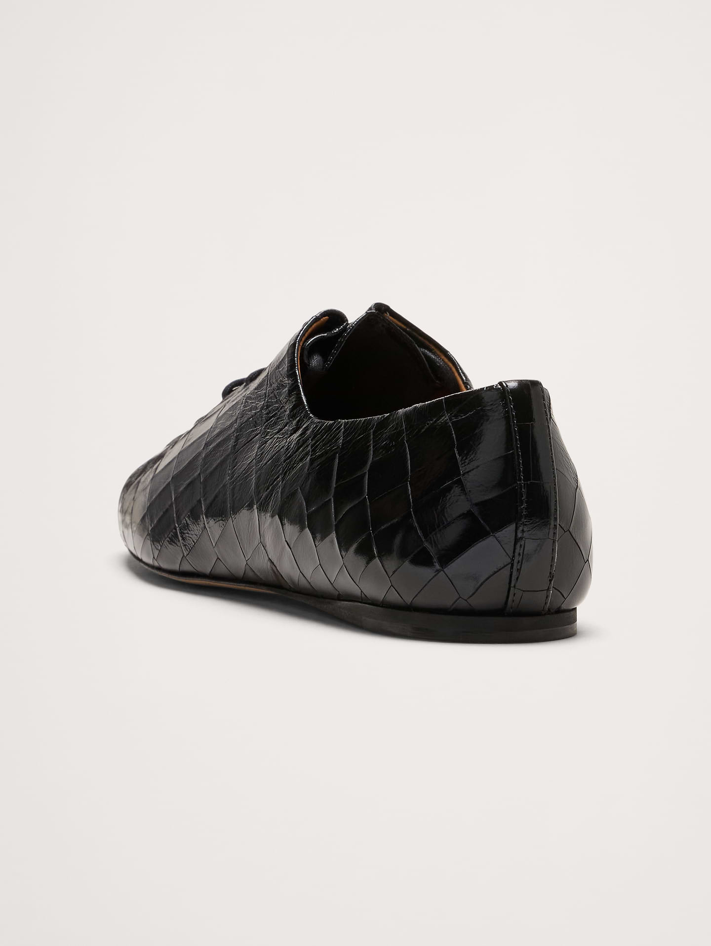 Image 3 of 5, Italian Embossed-Leather Lace-Up Shoe