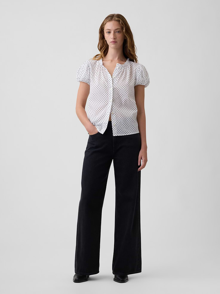 Image 3 of 5, Relaxed Puff Sleeve Top