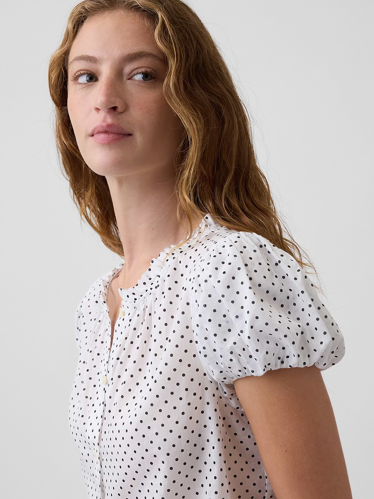 Image 4 of 5, Relaxed Puff Sleeve Top