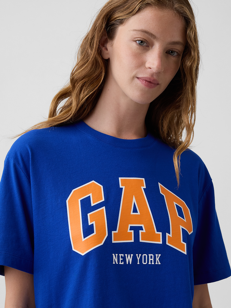 Image 4 of 5, Relaxed Gap NY Logo T-Shirt