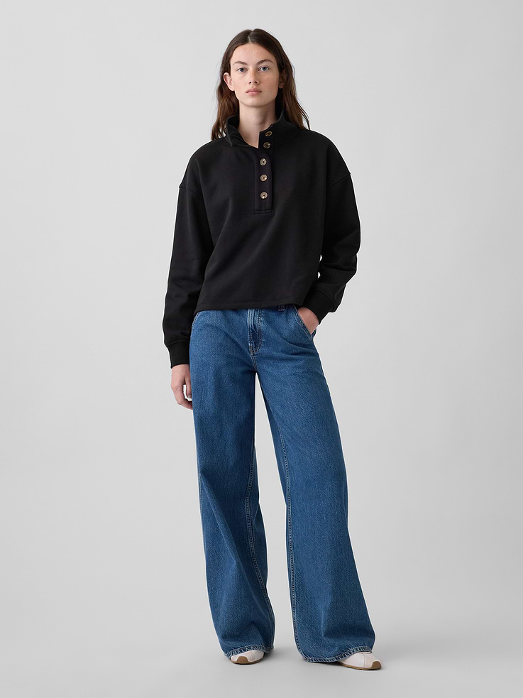 Image number 2 showing, VintageSoft Oversized Henley Pullover