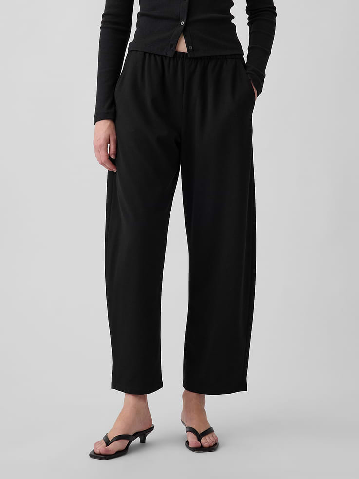Image 2 of 6, Mid Rise Easy Barrel Ankle Pants