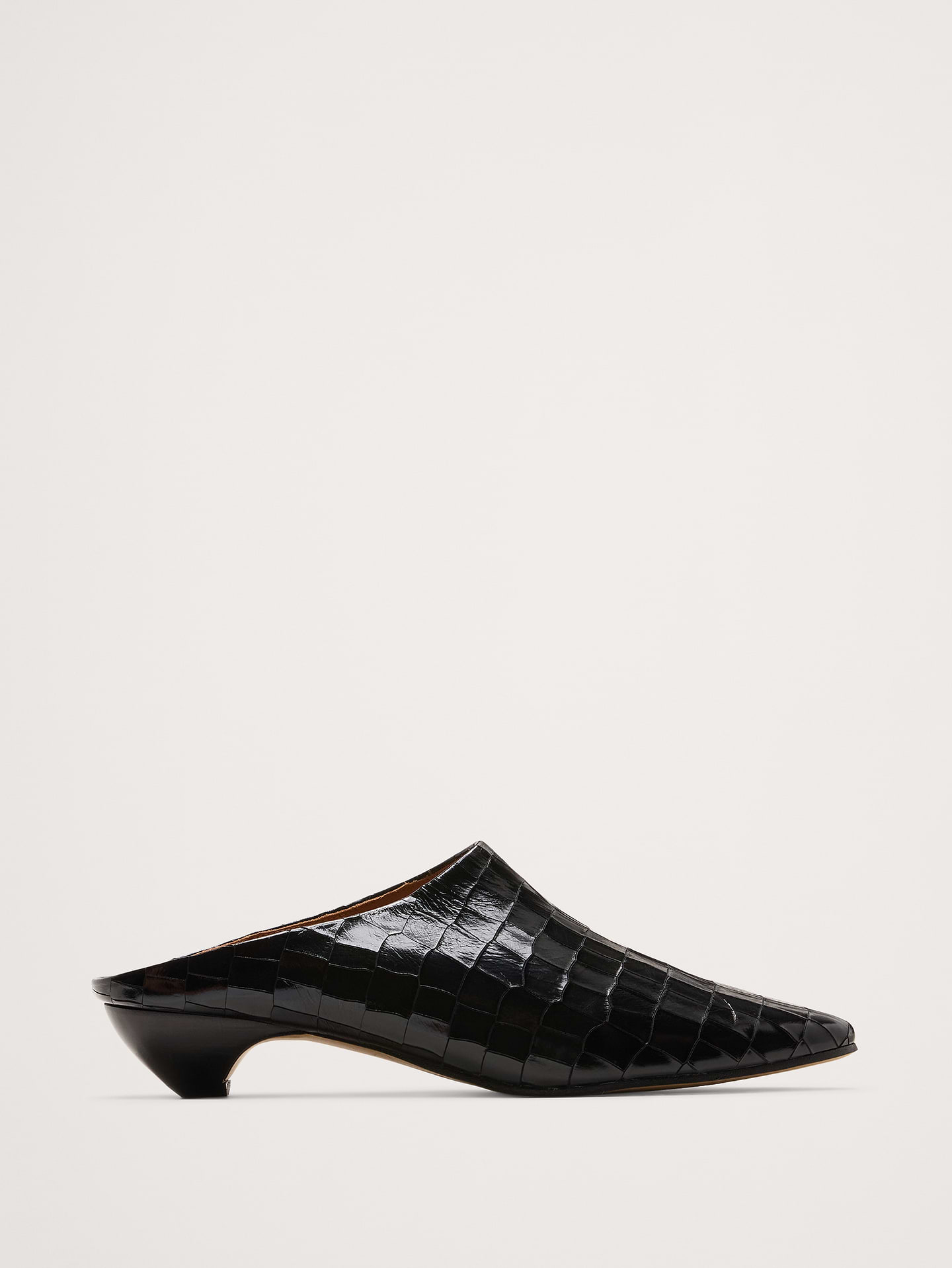Image 1 of 8, A pointed toe, kitten heel, and sturdy craftsmanship. And just when you think this shoe couldn't get any better, it's made from your choice of leather or suede from Italy., Leather uppers and lining., Premium foam cushioned footbed., Rubber soles., Slip-on styling., Made in Portugal., Product #904781