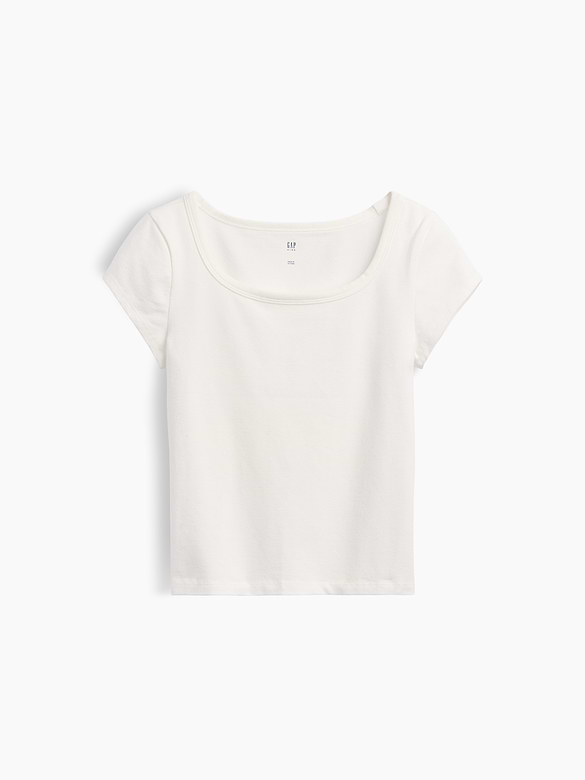 Kids CloseKnit Jersey Square-Neck T-Shirt
