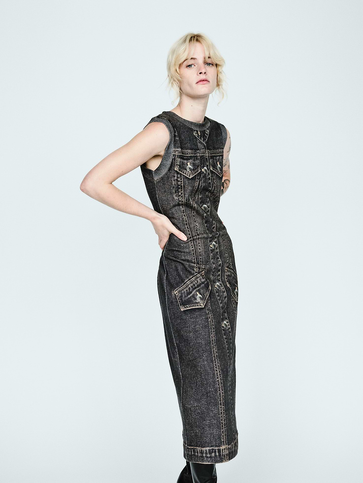 Image number 9 showing, GapStudio Printed Denim Terry Dress