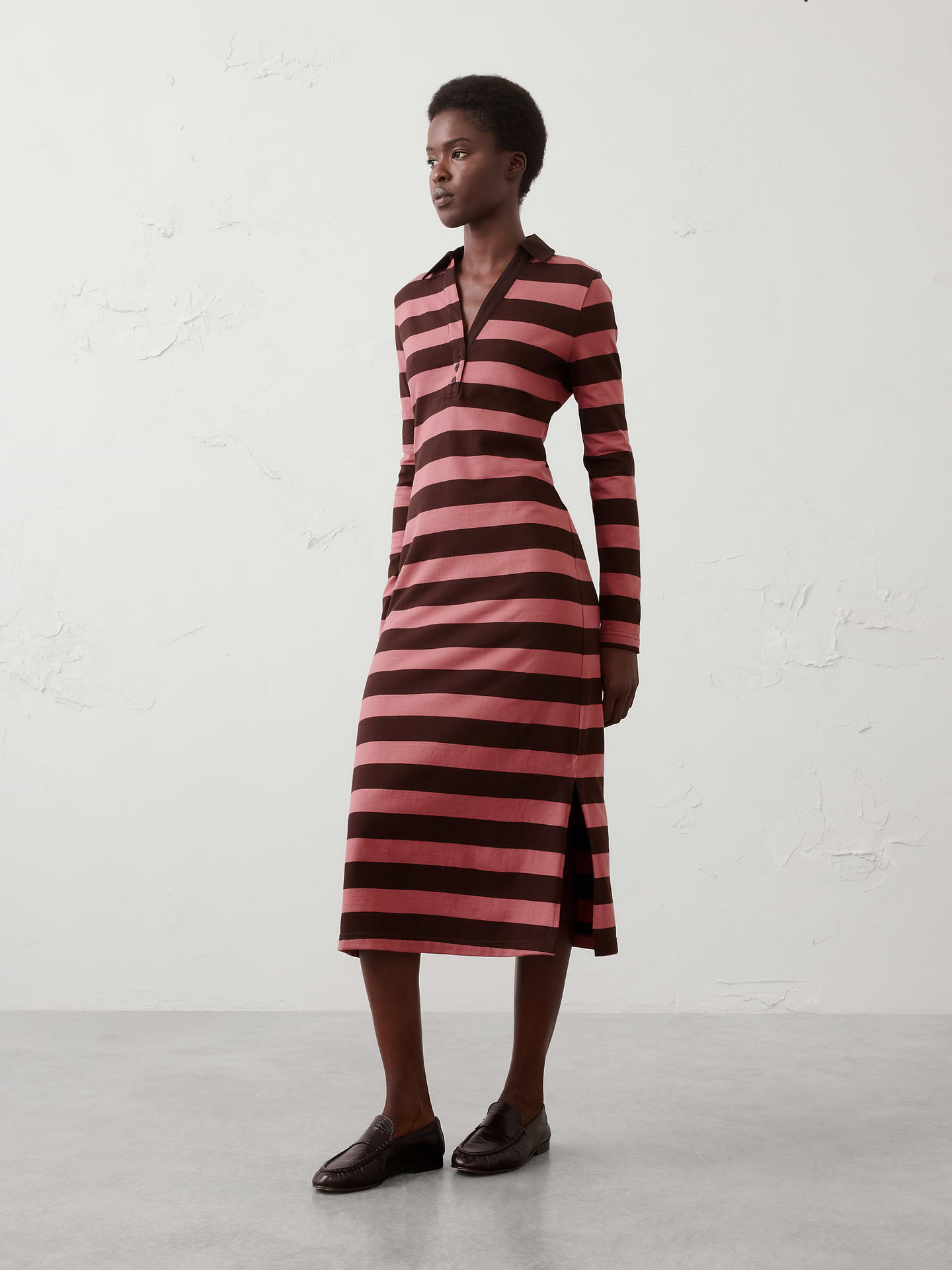 Image number 1 showing, Polo Knit Midi Dress