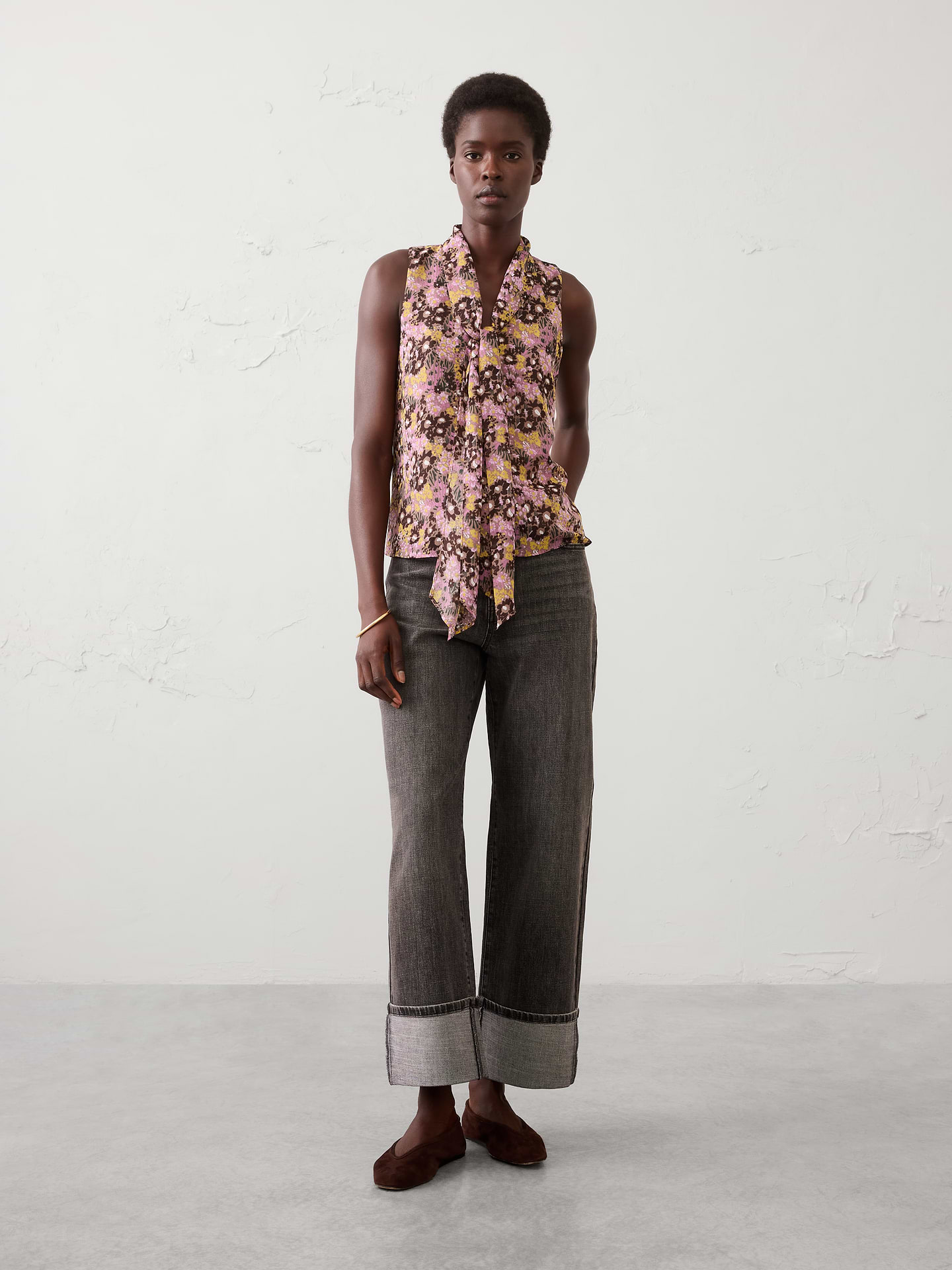 Image number 1 showing, Scarf-Neck Blouse