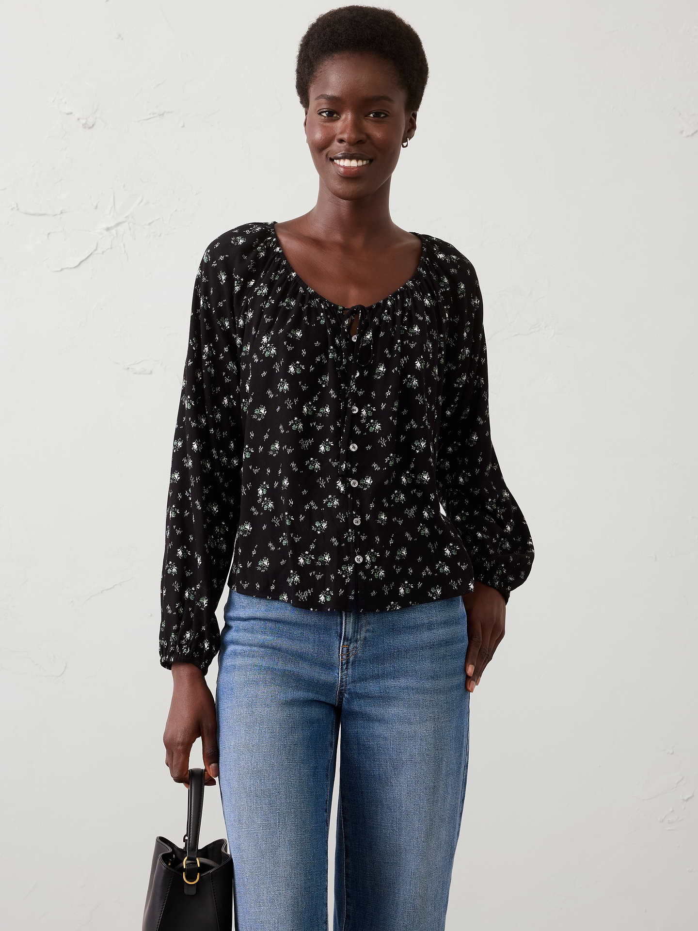 Image number 1 showing, Scoop-Neck Blouse