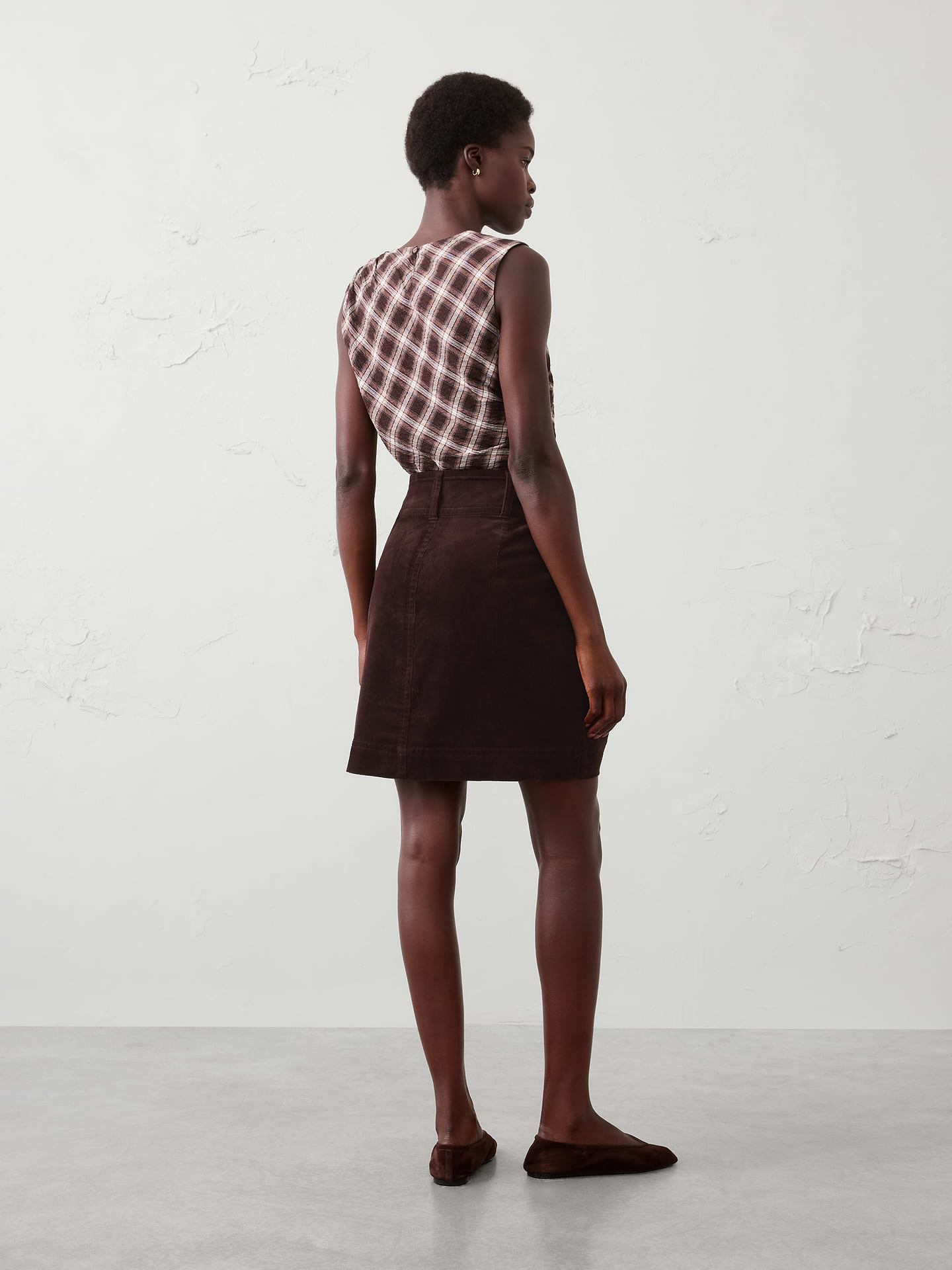 Image number 5 showing, Corduroy Button-Down Mini Skirt