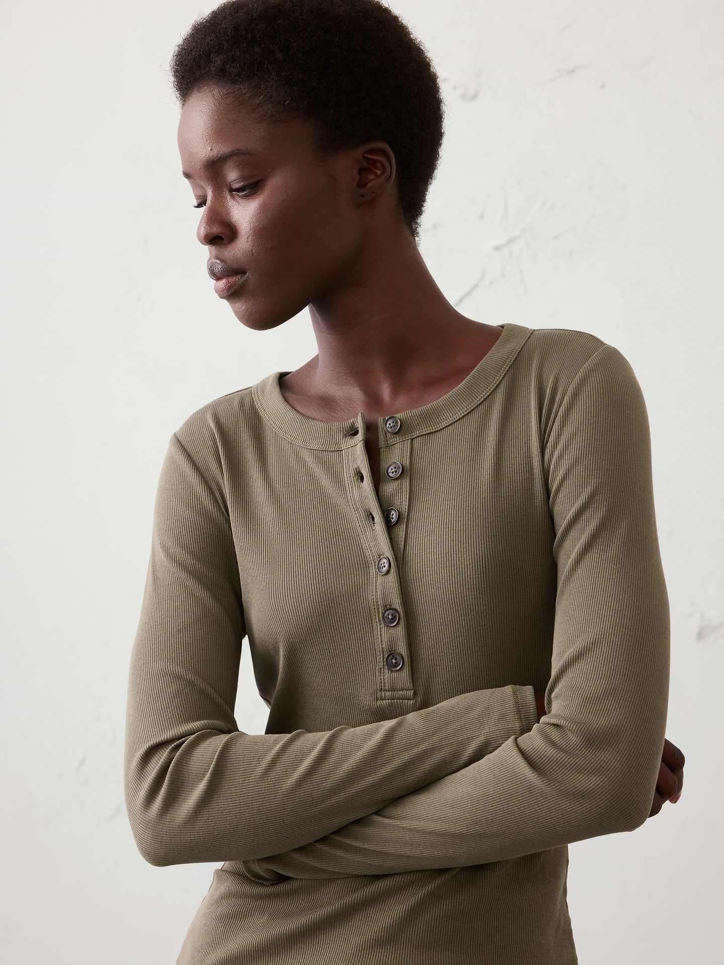 Image number 3 showing, Ribbed Henley T-Shirt