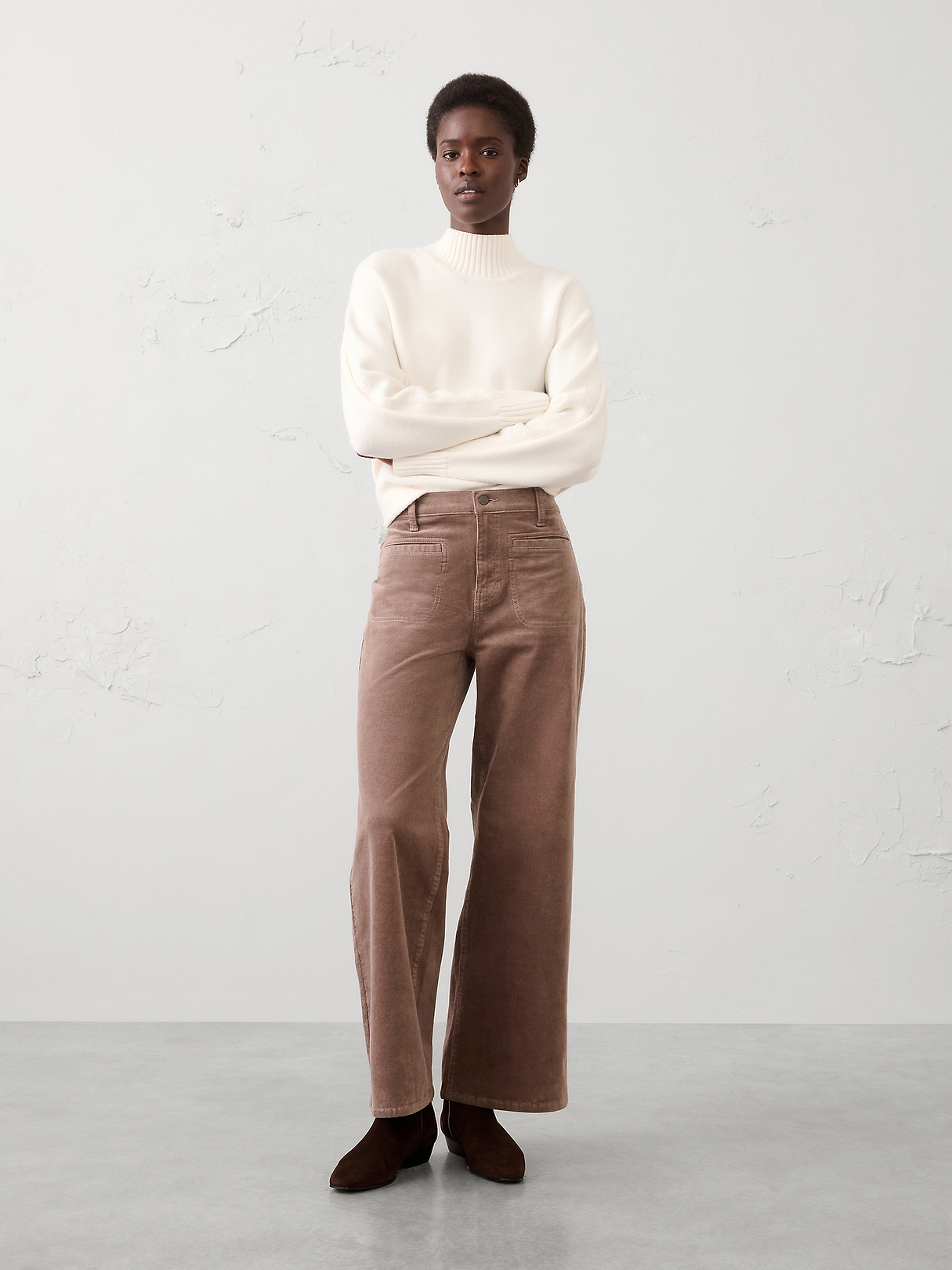 パンツ 80s banana republic wide corduroy pants Wide-Leg High-Rise Corduroy Patch Pocket Pant | Banana Republic