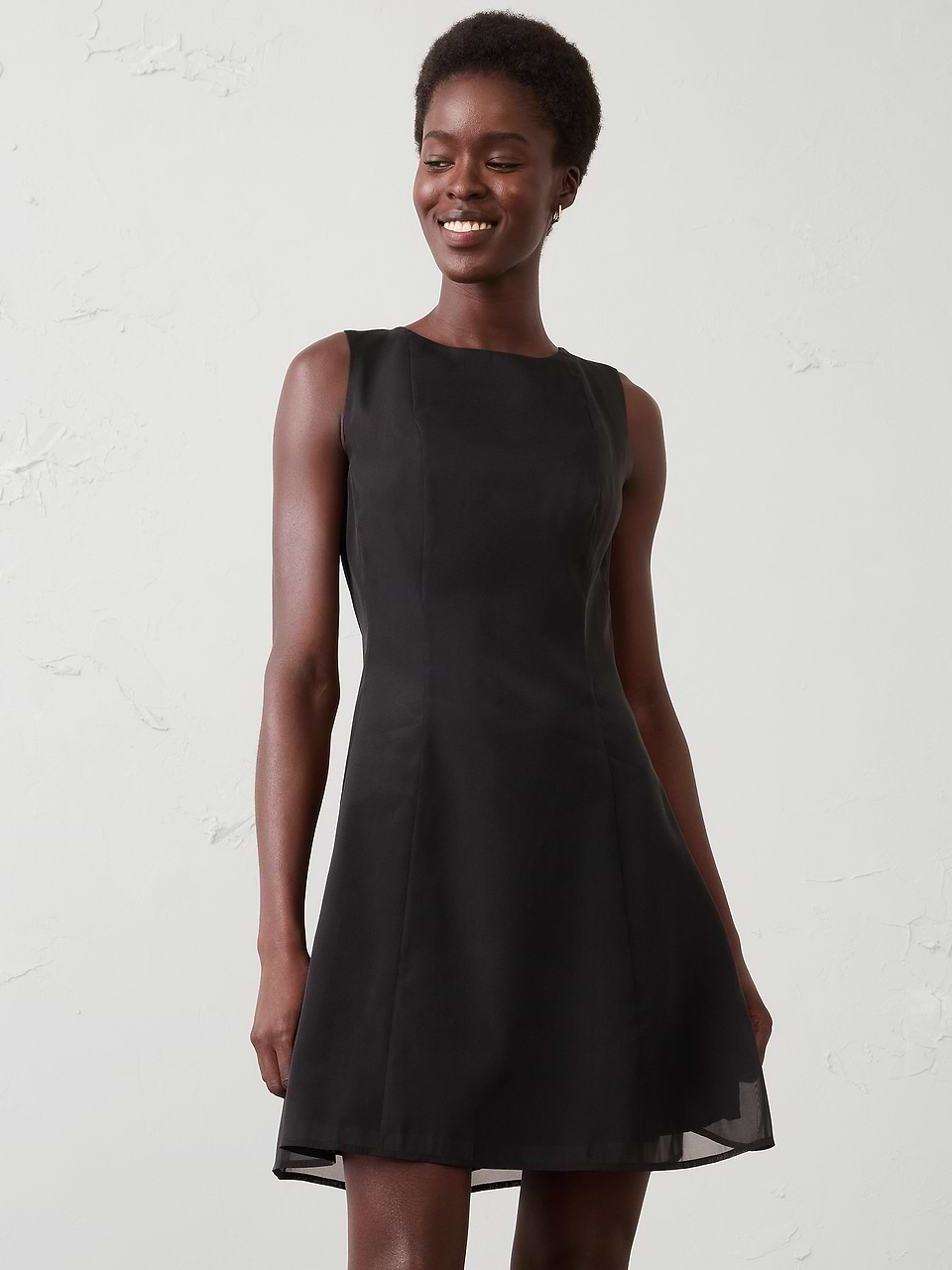 organza knee length dress Women's Above-Knee Black Petite Size 10 organza dress design