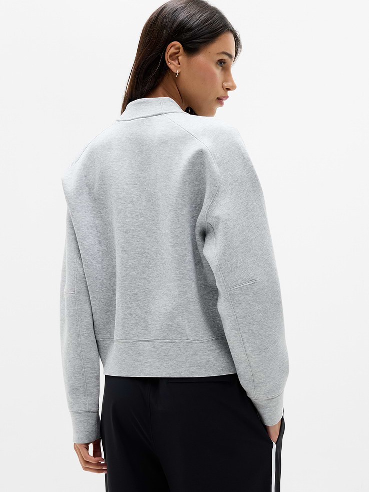 Image 3 of 5, Form Knit Bomber Sweatshirt