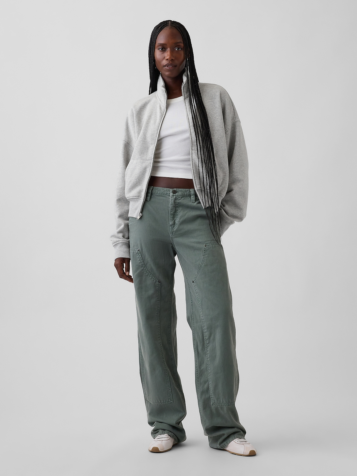 VintageSoft Oversized Mockneck Zip Jacket | Gap