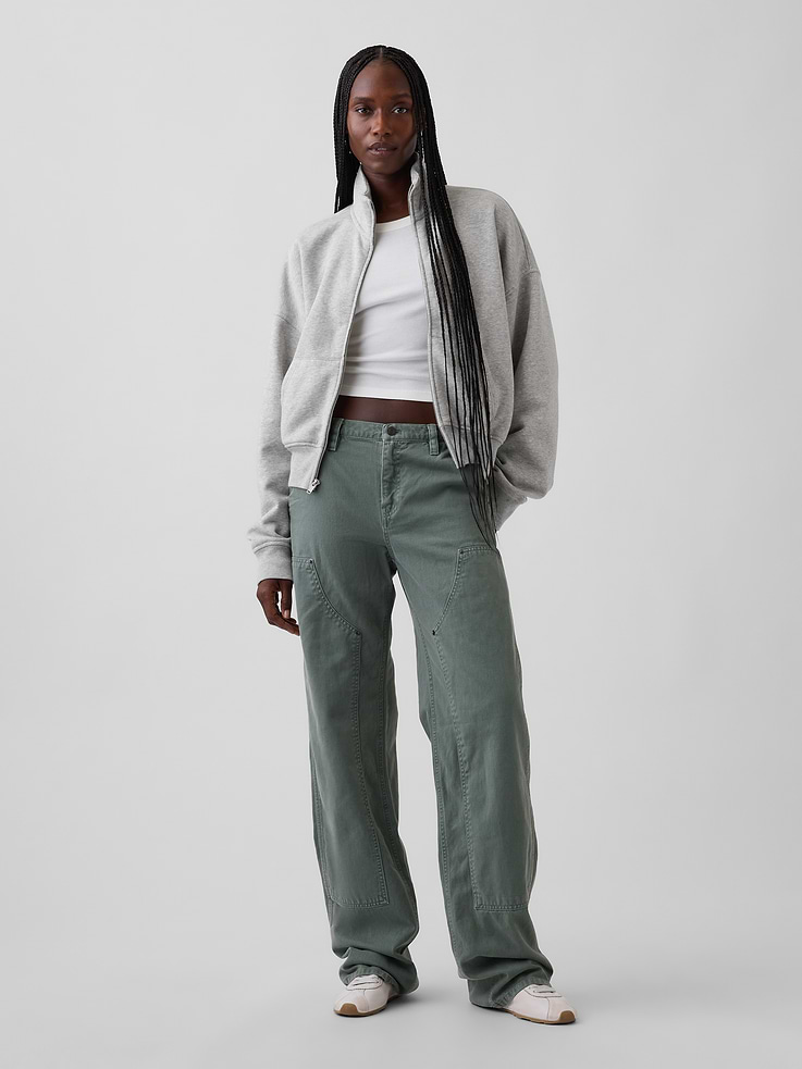 Image 2 of 5, VintageSoft Oversized Mockneck Zip Jacket