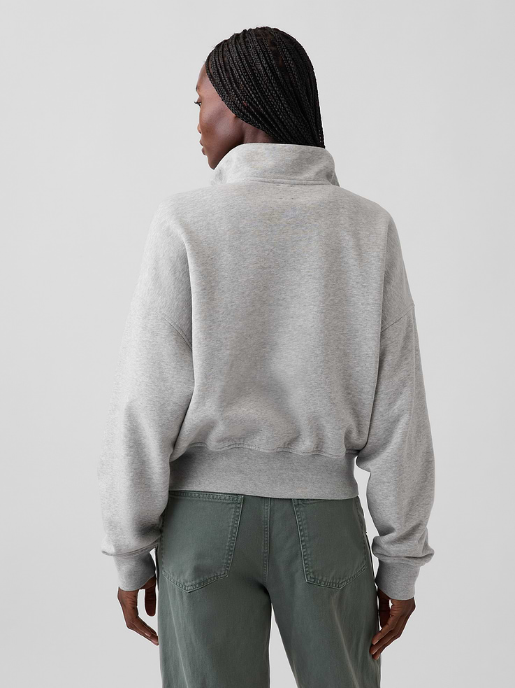 Image 3 of 5, VintageSoft Oversized Mockneck Zip Jacket