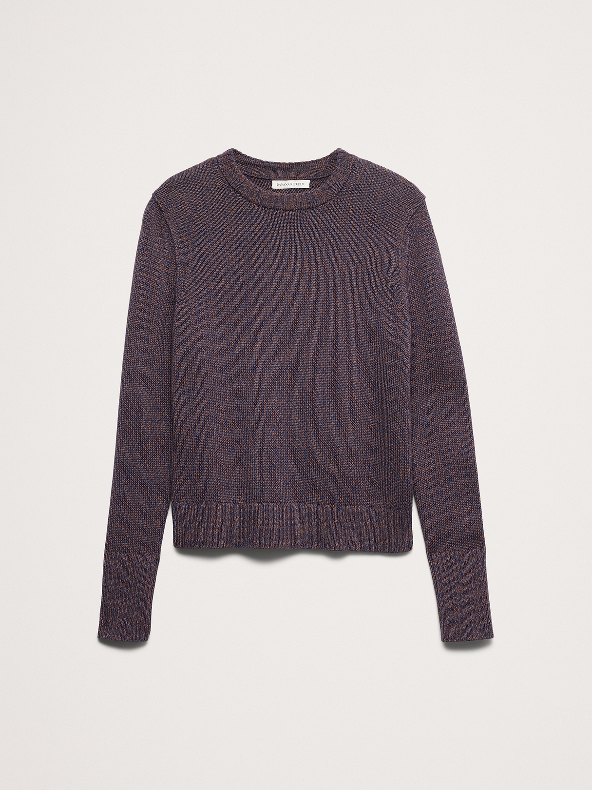 Larkspur Cotton-Silk Crew-Neck Sweater | Banana Republic