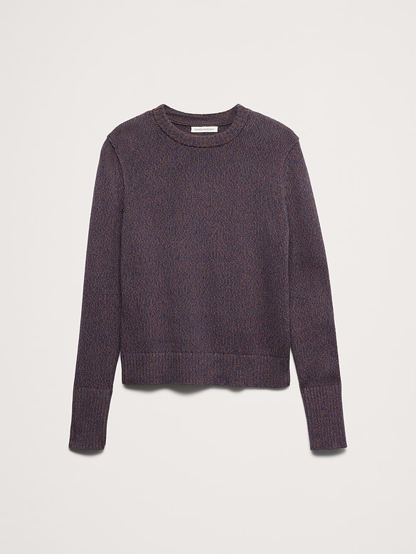 Larkspur Cotton-Silk Crew-Neck Sweater
