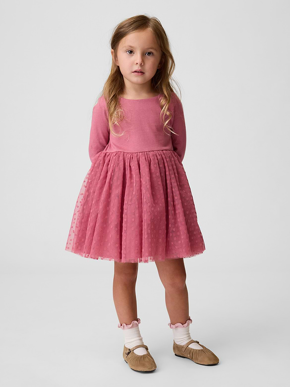Baby & Toddler Mixed Media Tulle Dress