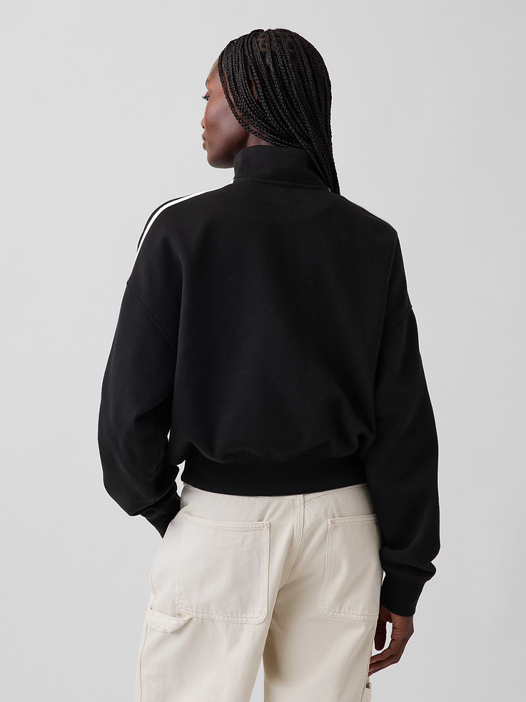 Image 3 of 7, VintageSoft Oversized Mockneck Zip Jacket
