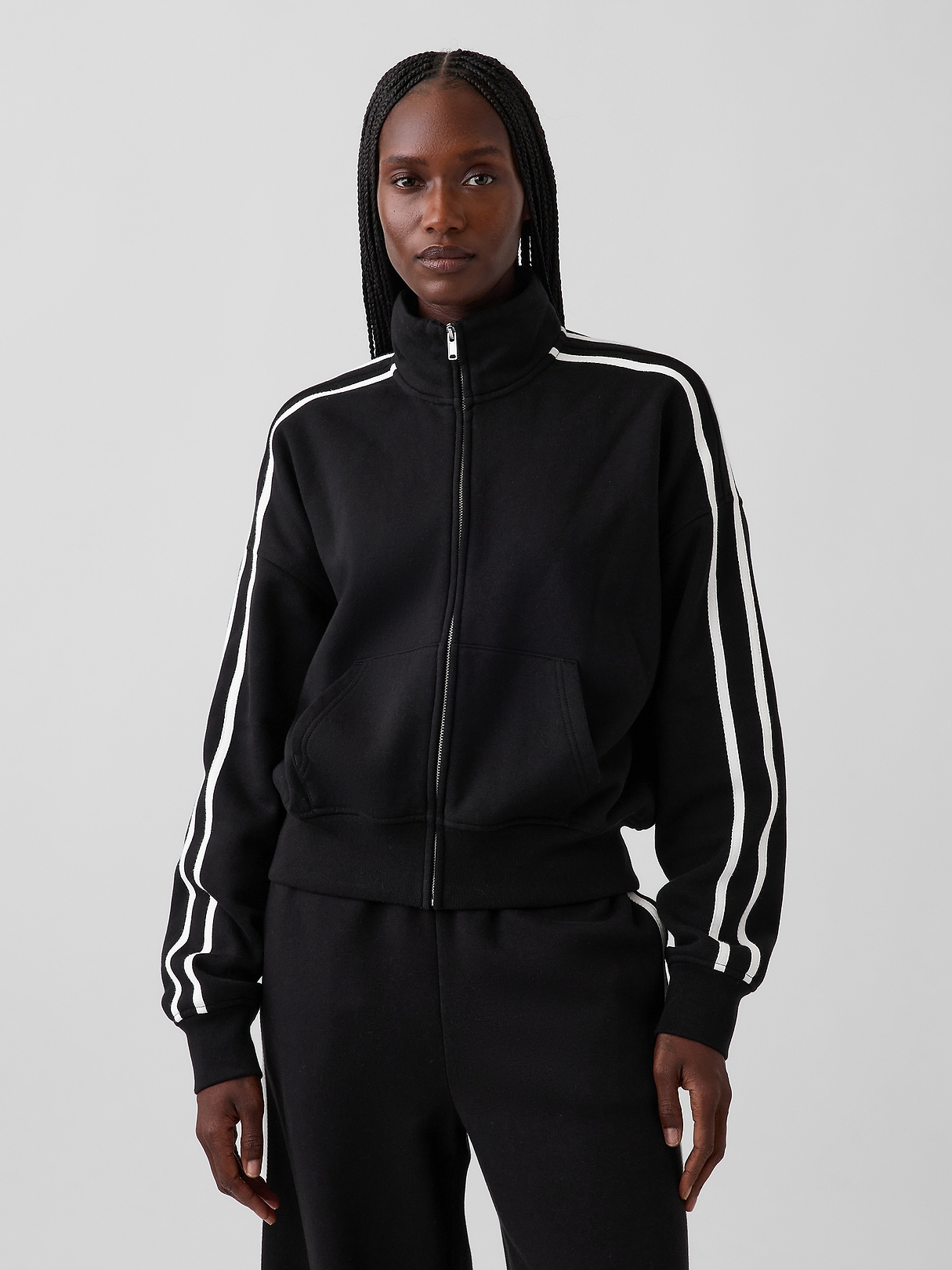 VintageSoft Oversized Mockneck Zip Jacket | Gap
