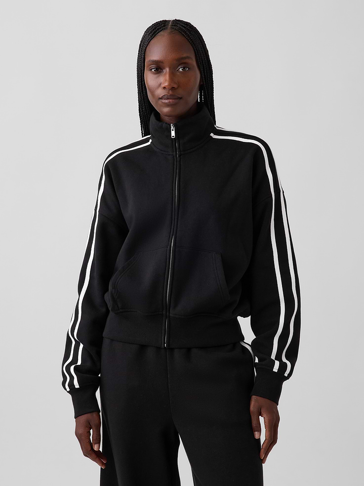 Image 6 of 7, VintageSoft Oversized Mockneck Zip Jacket