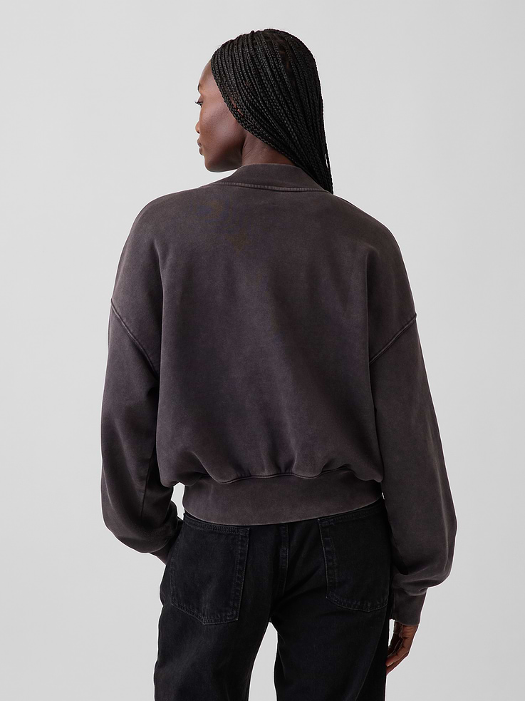 Image 3 of 5, VintageSoft Oversized Bomber Jacket