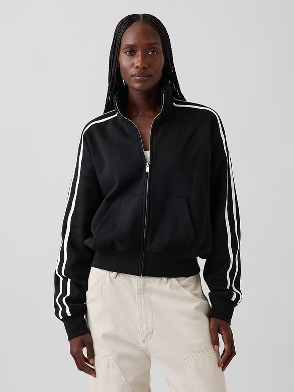 VintageSoft Oversized Mockneck Zip Jacket