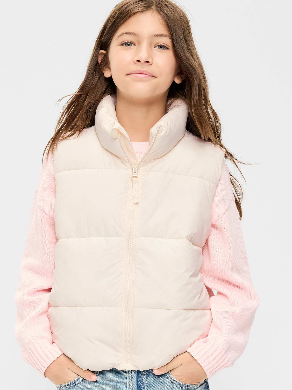 Image number 2 showing, Water-Resistant Quilted Puffer Vest for Girls