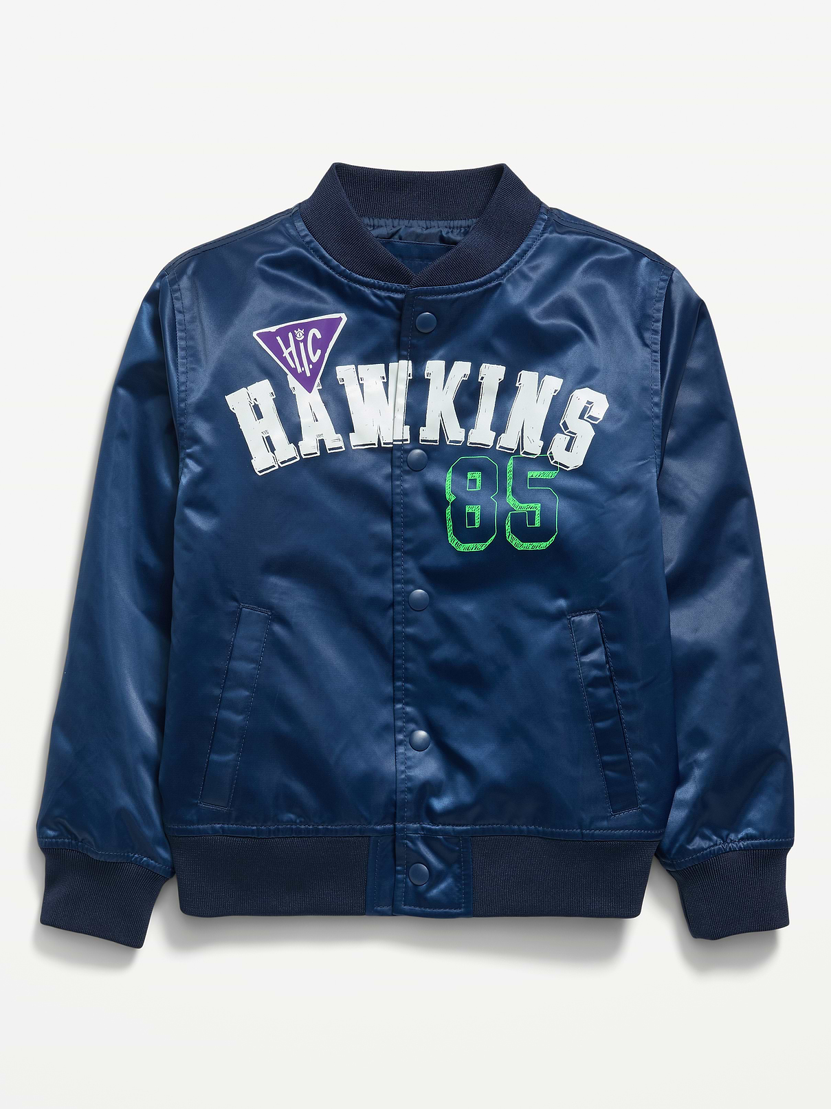 Image 2 of 4, Old Navy x Netflix Stranger Things: Tales From '85 Satin Bomber Jacket for Boys