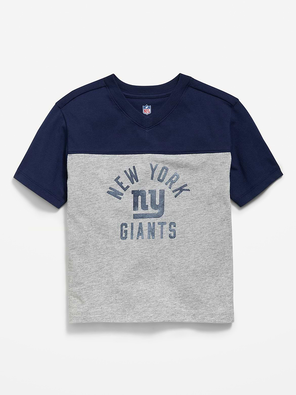New York Giants Oversized Graphic Football T-Shirt for Toddler Boys