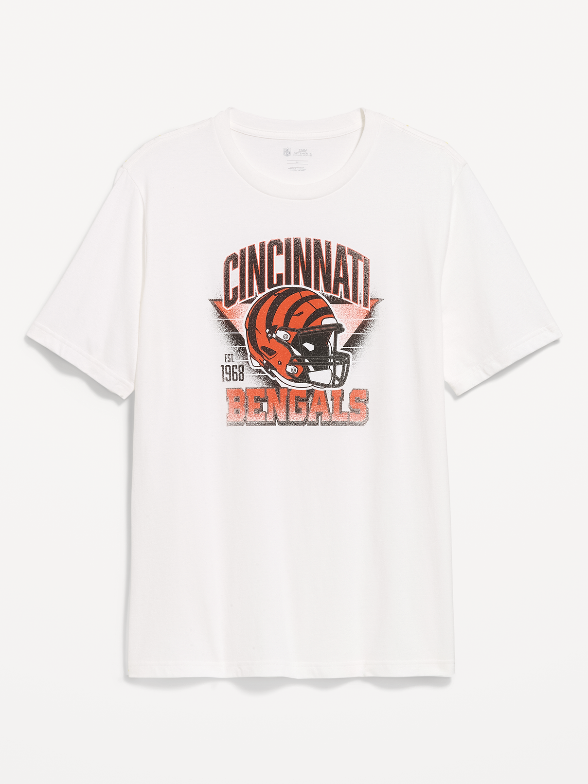 Image 1 of 1, rib-knit crew neck, short sleeves, graphic at front, Product #916403