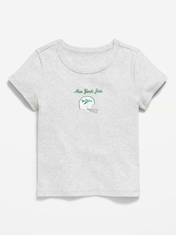 New York Jets Fitted Graphic T-Shirt for Girls