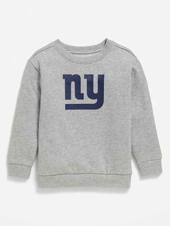 New York Giants Oversized Crew-Neck Sweatshirt for Toddler Boys