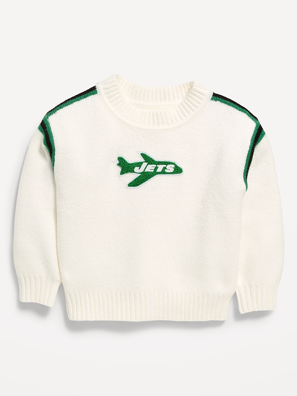 New York Jets Crew-Neck Sweater for Toddler Girls